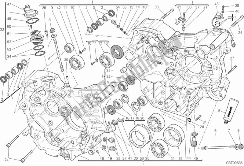 Tutte le parti per il Carter del Ducati Monster 1100 EVO Anniversary USA 2013